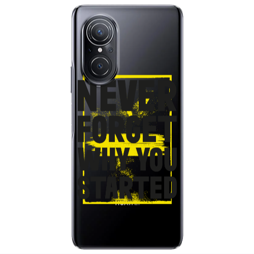 Huawei Nova 9 SE Never Forget Transparent Silicone TPU Θήκη