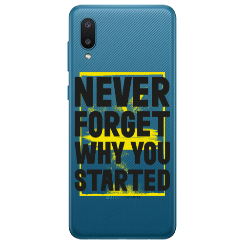 Samsung A02 Never Forget Transparent Silicone TPU Θήκη