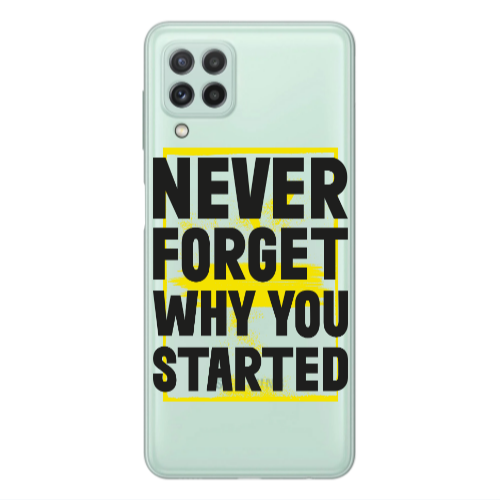Samsung A22 4G Never Forget Transparent Silicone TPU Θήκη