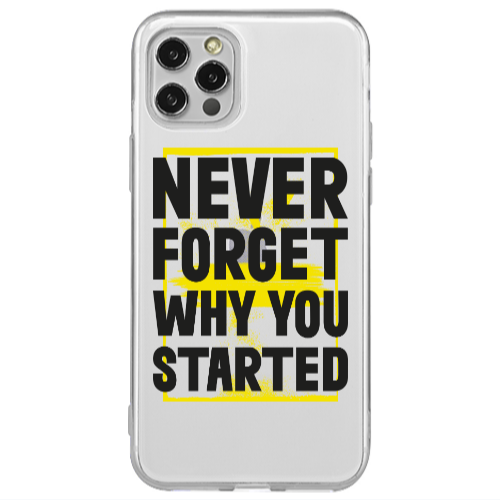 Apple iPhone 12 Pro Never Forget Transparent Silicone TPU Θήκη