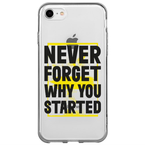 Apple iPhone 7 Never Forget Transparent Silicone TPU Θήκη