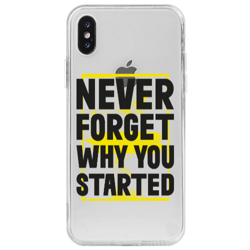 Apple iPhone Xs Never Forget Transparent Silicone TPU Θήκη