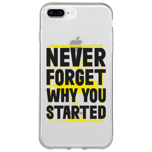 Apple iPhone 7 Plus Never Forget Transparent Silicone TPU Θήκη
