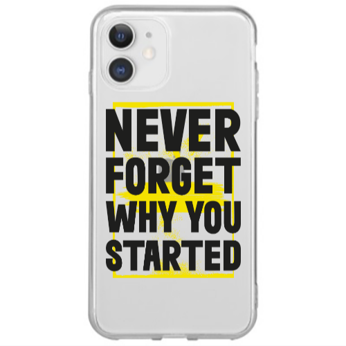 Apple iPhone 12 Mini Never Forget Transparent Silicone TPU Θήκη