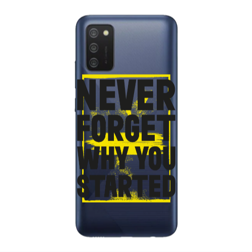 Samsung A03S Never Forget Transparent Silicone TPU Θήκη