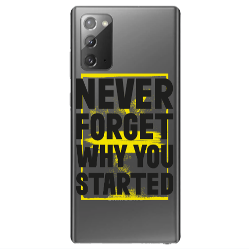 Samsung Note 20 Never Forget Transparent Silicone TPU Θήκη