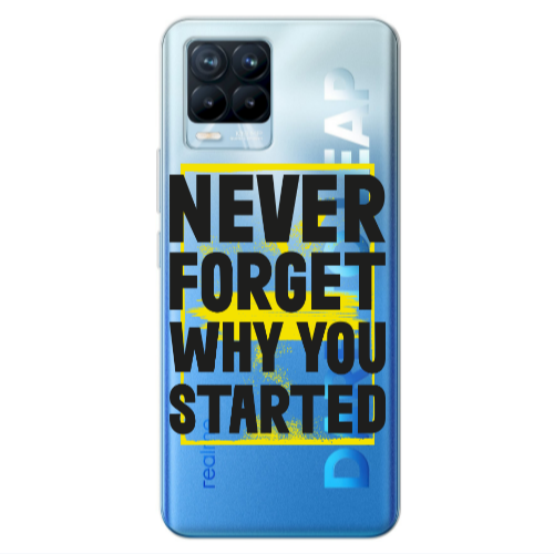 Realme 8 Pro Never Forget Transparent Silicone TPU Θήκη