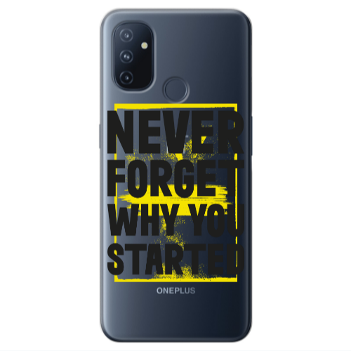 Oneplus Nord 100 Never Forget Transparent Silicone TPU Θήκη