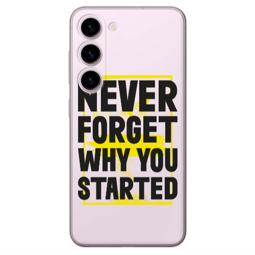 Samsung S23 Plus Never Forget Transparent Silicone TPU Θήκη