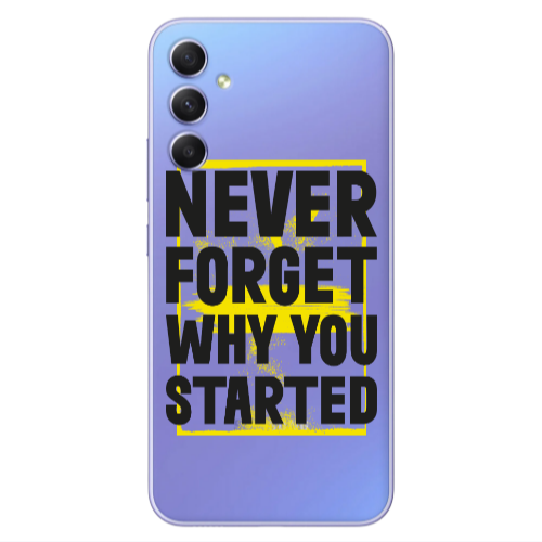 Samsung A34 Never Forget Transparent Silicone TPU Θήκη