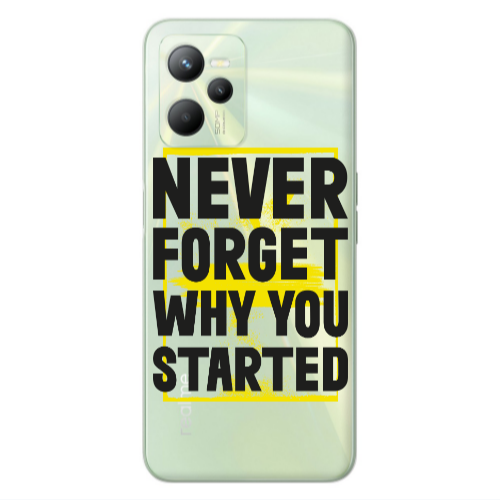 Realme C35 Never Forget Transparent Silicone TPU Θήκη