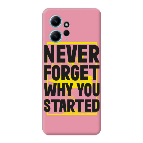 Xiaomi Redmi Note 12 4G Never Forget Pink Colored Silicone TPU Θήκη