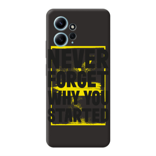 Xiaomi Redmi Note 12 4G Never Forget Black Colored Silicone TPU Θήκη