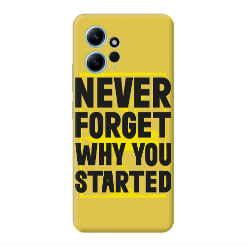 Xiaomi Redmi Note 12 4G Never Forget Yellow Colored Silicone TPU Θήκη