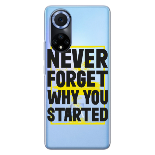 Huawei Nova 9 Never Forget Transparent Silicone TPU Θήκη