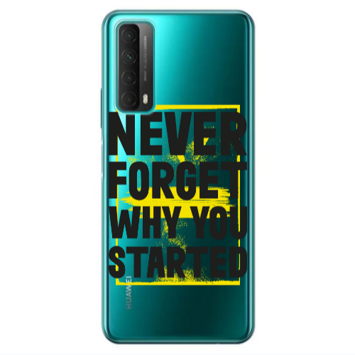 Huawei P Smart 2021 Never Forget Transparent Silicone TPU Θήκη