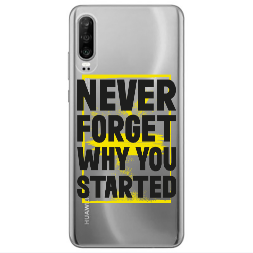 Huawei P30 Never Forget Transparent Silicone TPU Θήκη