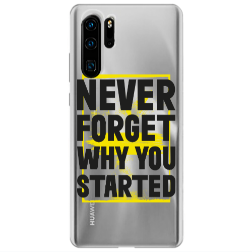 Huawei P30 Pro Never Forget Transparent Silicone TPU Θήκη