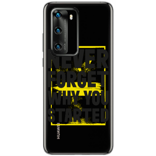 Huawei P40 Never Forget Transparent Silicone TPU Θήκη