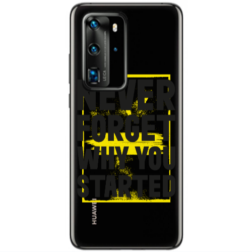 Huawei P40 Pro Never Forget Transparent Silicone TPU Θήκη