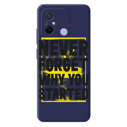 Xiaomi Redmi 12C Never Forget Dark blue Colored Silicone TPU Θήκη