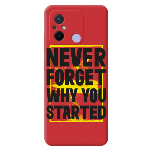 Xiaomi Redmi 12C Never Forget Red Colored Silicone TPU Θήκη