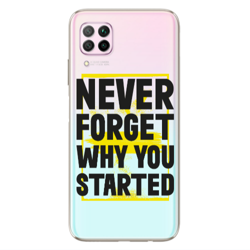 Huawei P40 Lite Never Forget Transparent Silicone TPU Θήκη