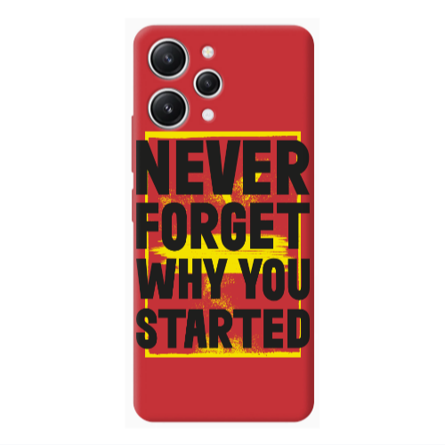 Xiaomi Redmi 12 Never Forget Red Colored Silicone TPU Θήκη