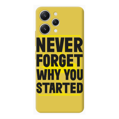 Xiaomi Redmi 12 Never Forget Yellow Colored Silicone TPU Θήκη
