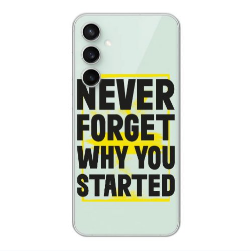 Samsung S23FE Never Forget Transparent Silicone TPU Θήκη