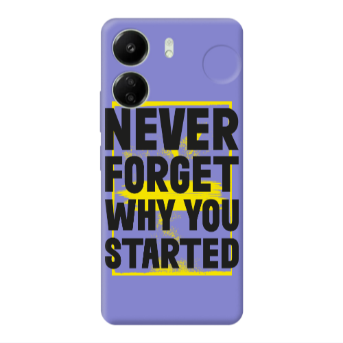 Xiaomi Redmi 13C Never Forget Purple Colored Silicone TPU Θήκη