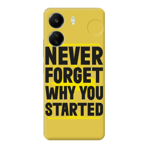 Xiaomi Redmi 13C Never Forget Yellow Colored Silicone TPU Θήκη