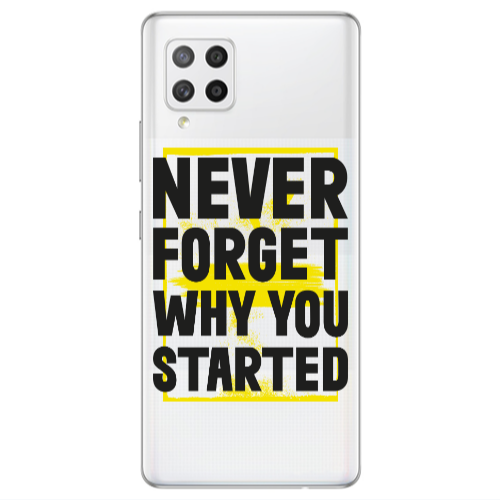 Samsung A42 5G Never Forget Transparent Silicone TPU Θήκη