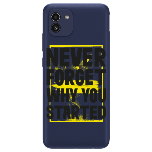 Samsung A03 Never Forget Transparent Silicone TPU Θήκη