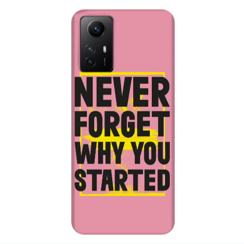 Xiaomi Redmi Note 12s Never Forget Pink Colored Silicone TPU Θήκη