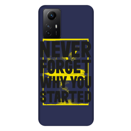 Xiaomi Redmi Note 12s Never Forget Dark blue Colored Silicone TPU Θήκη