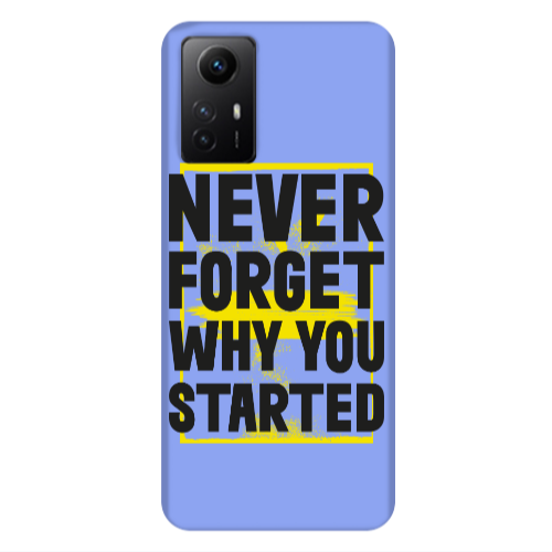Xiaomi Redmi Note 12s Never Forget Light Purple Colored Silicone TPU Θήκη