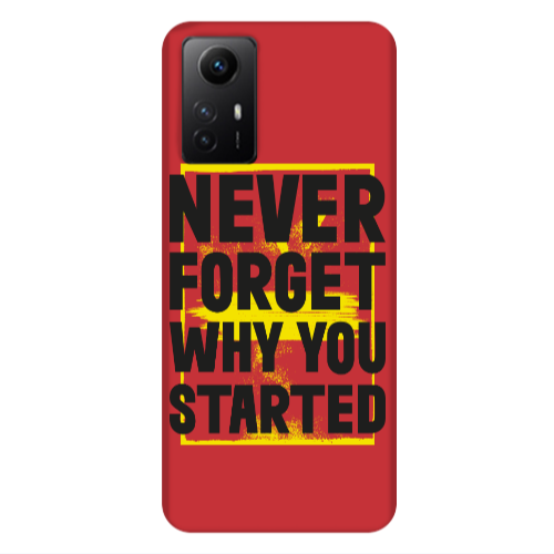 Xiaomi Redmi Note 12s Never Forget Red Colored Silicone TPU Θήκη
