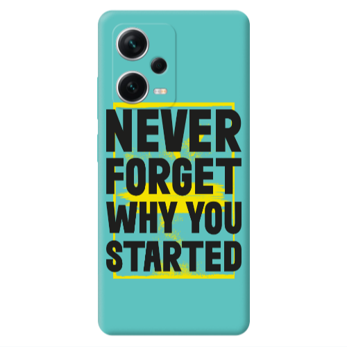 Xiaomi Poco X5 Never Forget Turquoise Colored Silicone TPU Θήκη