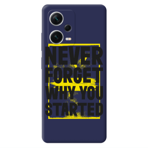 Xiaomi Poco X5 Never Forget Dark blue Colored Silicone TPU Θήκη