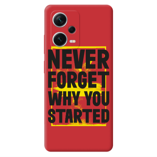 Xiaomi Poco X5 Never Forget Red Colored Silicone TPU Θήκη