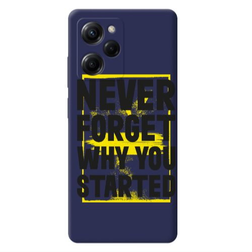 Xiaomi Poco X5 Pro Never Forget Dark blue Colored Silicone TPU Θήκη