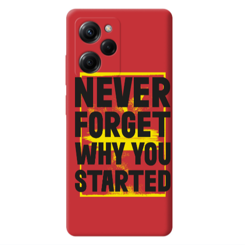 Xiaomi Poco X5 Pro Never Forget Red Colored Silicone TPU Θήκη
