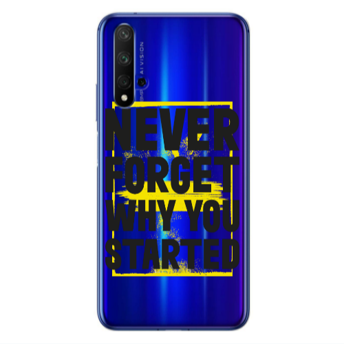 Huawei Nova 5 T Never Forget Transparent Silicone TPU Θήκη