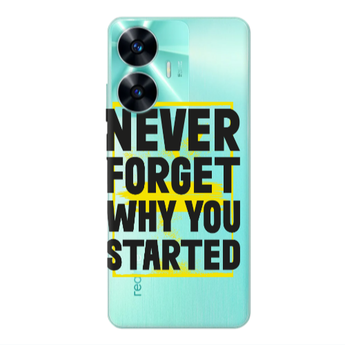 Realme C55 Never Forget Transparent Silicone TPU Θήκη