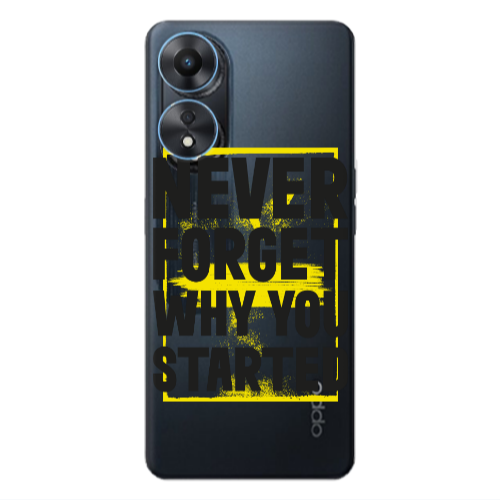 Oppo A 98 Never Forget Transparent Silicone TPU Θήκη