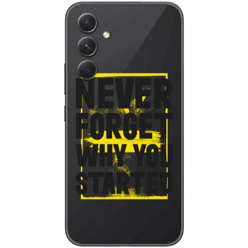 Samsung Galaxy A25 Never Forget Transparent Silicone TPU Θήκη