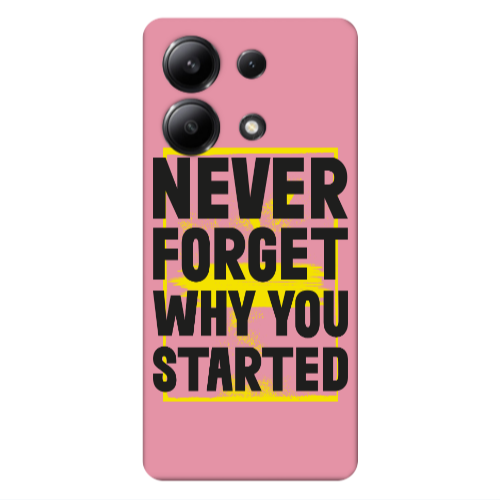 Xiaomi Redmi Note 13 4G Never Forget Pink Colored Silicone TPU Θήκη