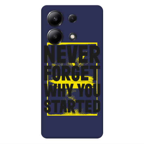 Xiaomi Redmi Note 13 4G Never Forget Dark blue Colored Silicone TPU Θήκη