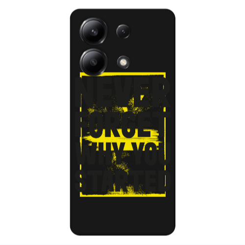 Xiaomi Redmi Note 13 4G Never Forget Black Colored Silicone TPU Θήκη
